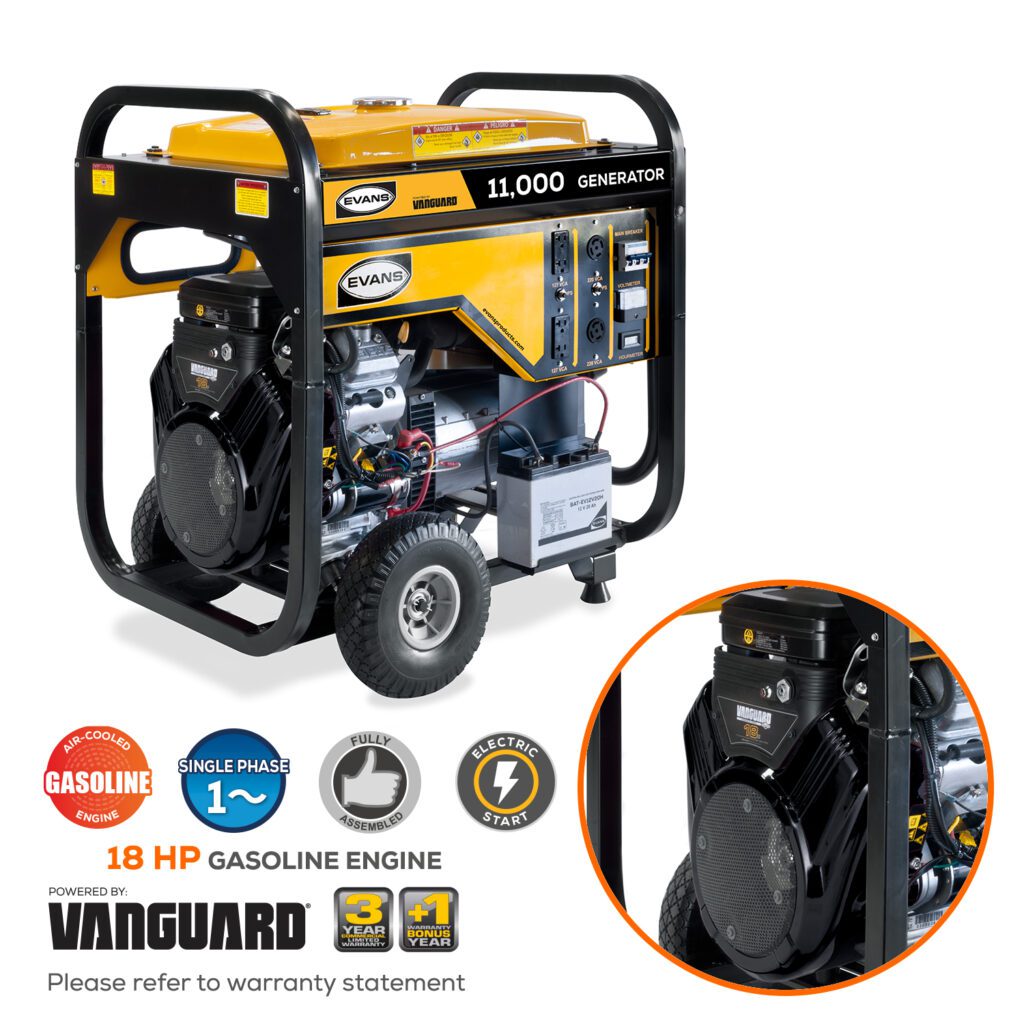 Portable Generator G110MG1800VAE 18 HP Evans Products